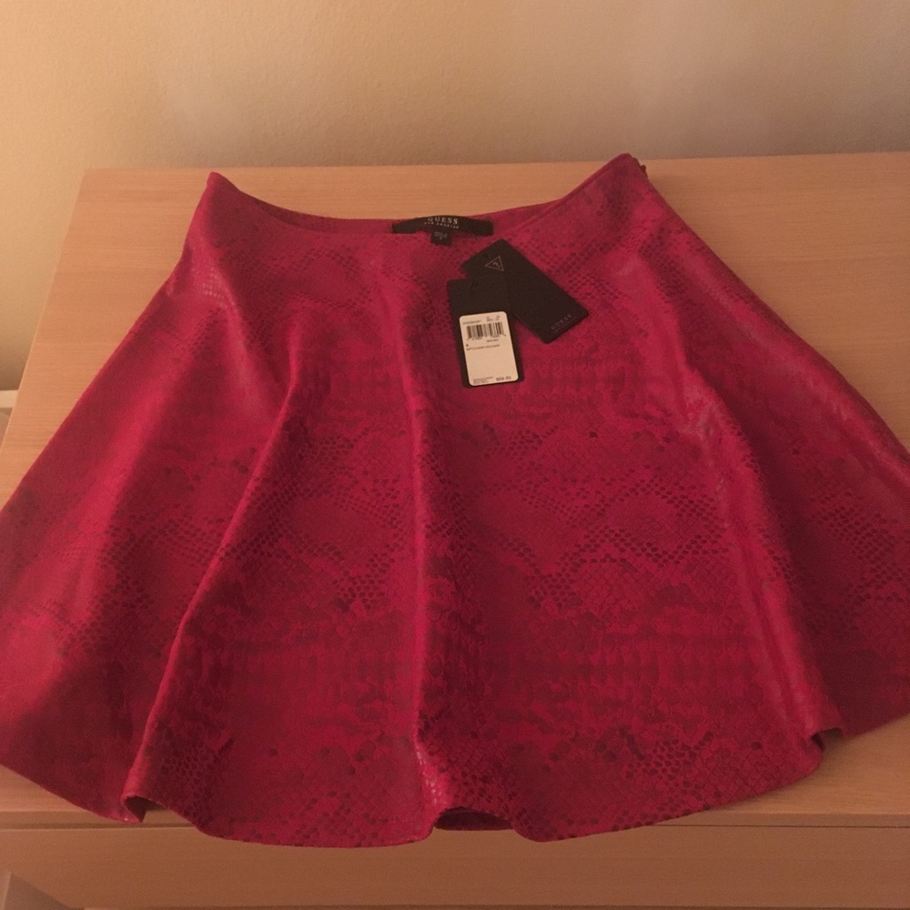 GUESS Reptile Suede Circle Skirt Size 4